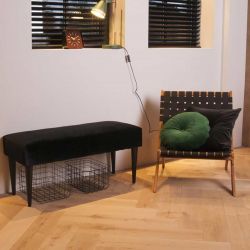 Banquette velours noir