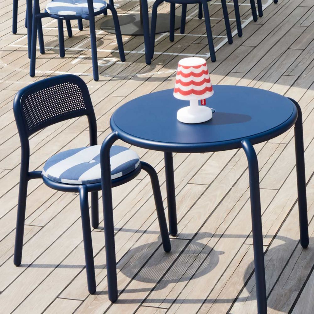 Chaise bistro bleu alu Chaise bistro bleu alu