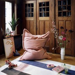 Pouf tout doux rose Fatboy