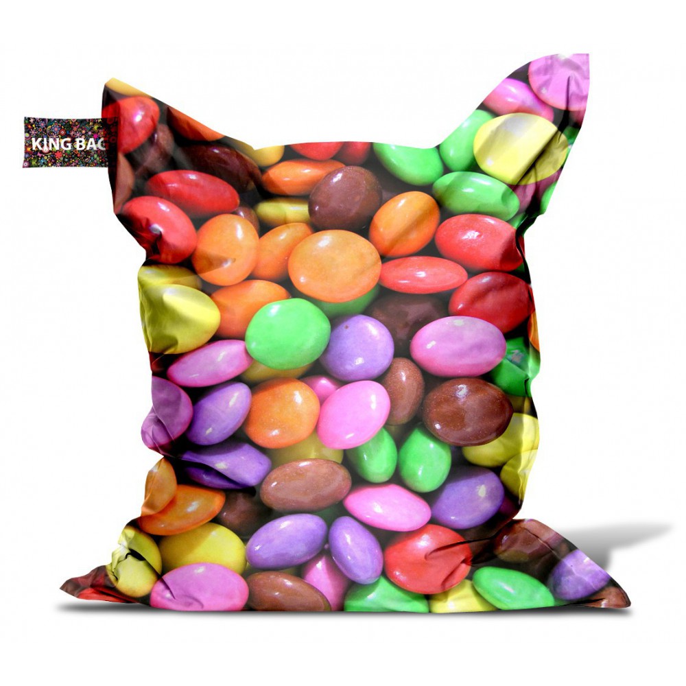 Pouf géant multicolore bonbons