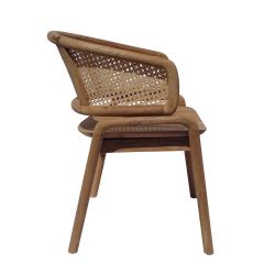 chaise en bois et rotin