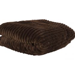 Couverture velours ultra doux marron foncé