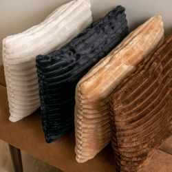Coussin ultra doux velours côtelé