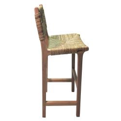 Chaise haute en bois brut