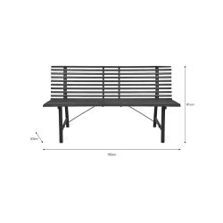 banc de jardin gris