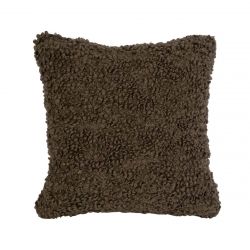 Coussin déco marron coton