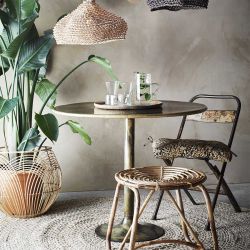 Tabouret en bambou naturel