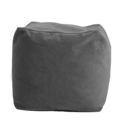 Pouf cube gris foncé