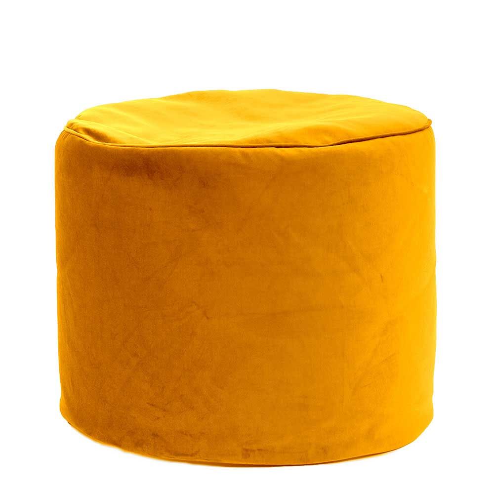 Pouf jaune curry