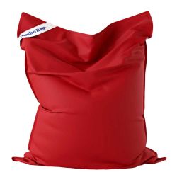 Pouf rectangulaire rouge