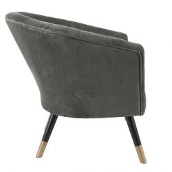 Fauteuil velours gris