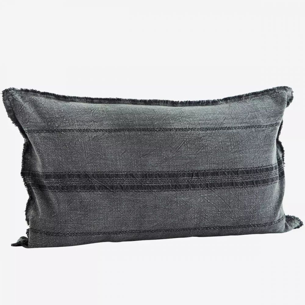 Coussin en coton gris fonçé Coussin en coton gris fonçé