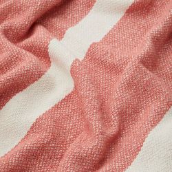 Plaid tissé couleur corail