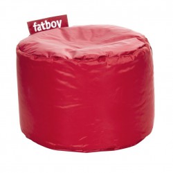 Pouf rond rouge