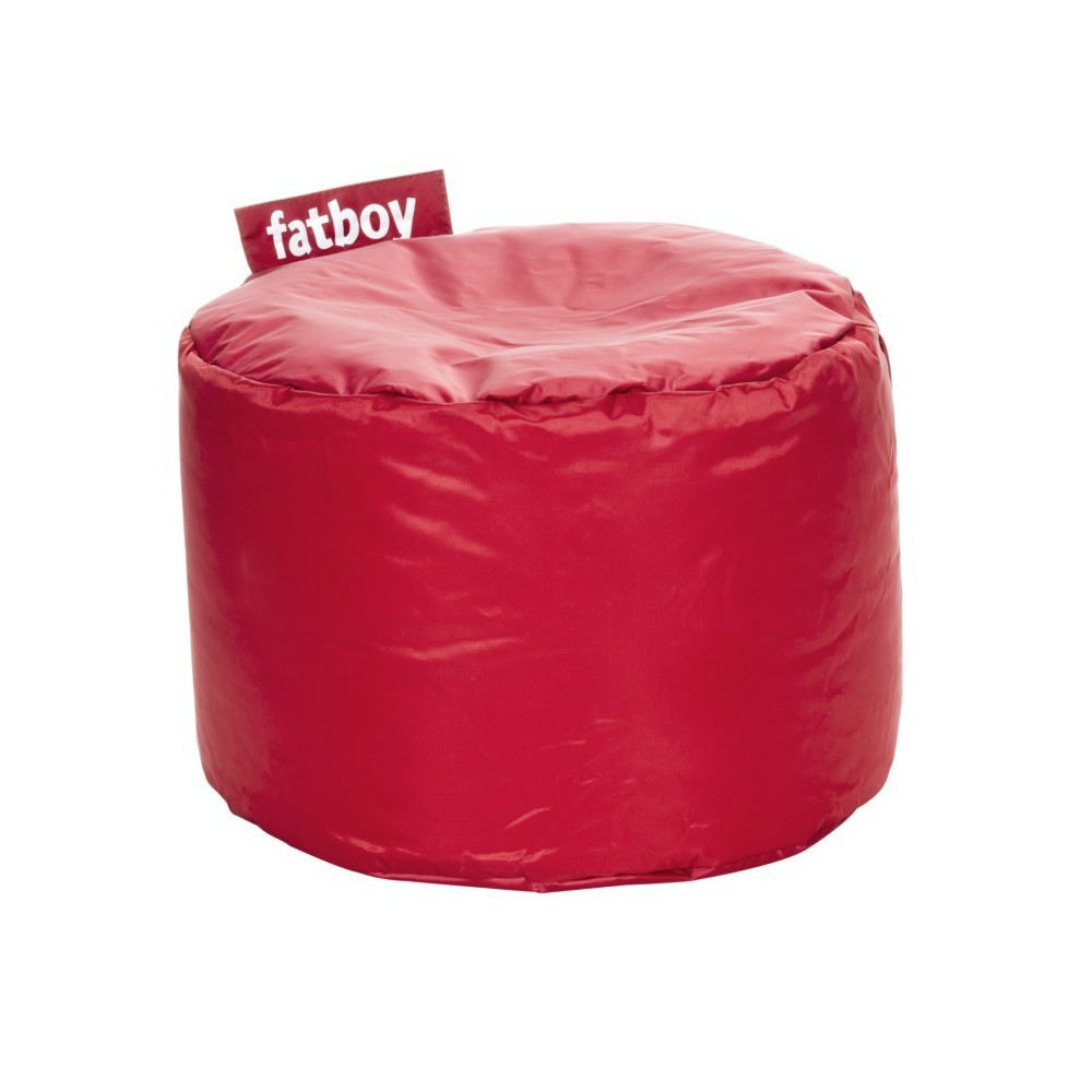 Pouf rond rouge