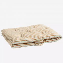 Futon avec rayures jaune et blanc