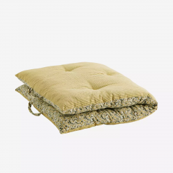 Futon coton double face fleures et rayures