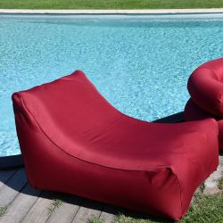 Pouf fauteuil gonflable rouge