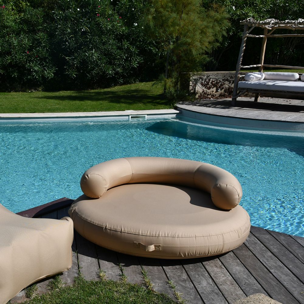 Pouf piscine rond nude