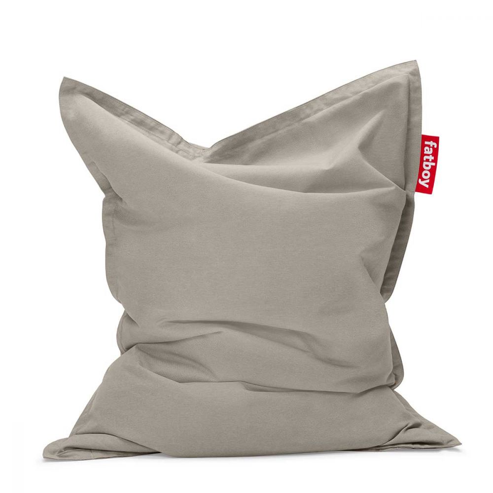 Pouf exterieur gris taupe