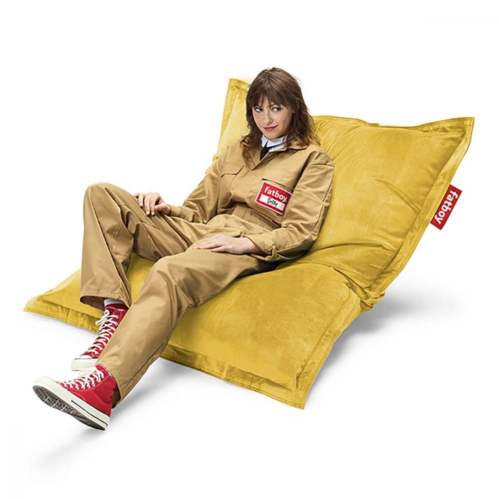 Pouf velours recyclé jaune Fatboy Pouf velours recyclé jaune Fatboy