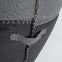 pouf gris zoom sitting point