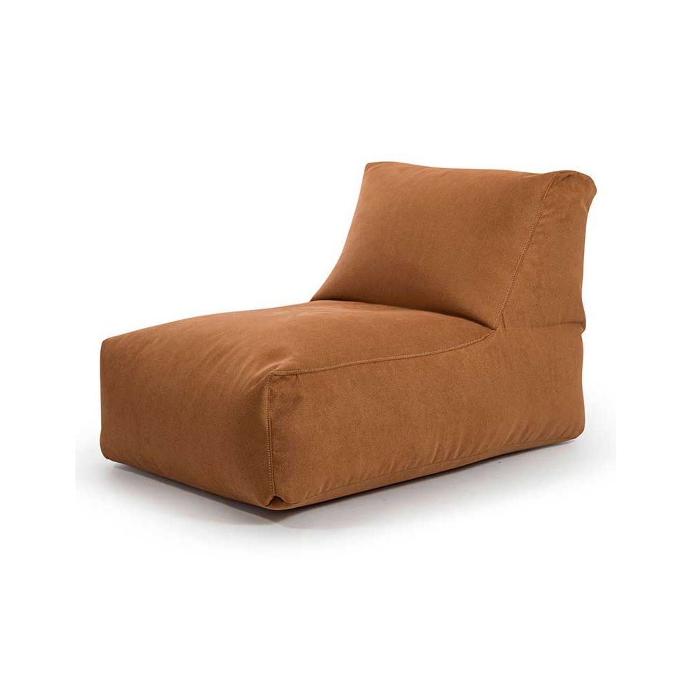 Pouf Rock Indiana caramel sitting point