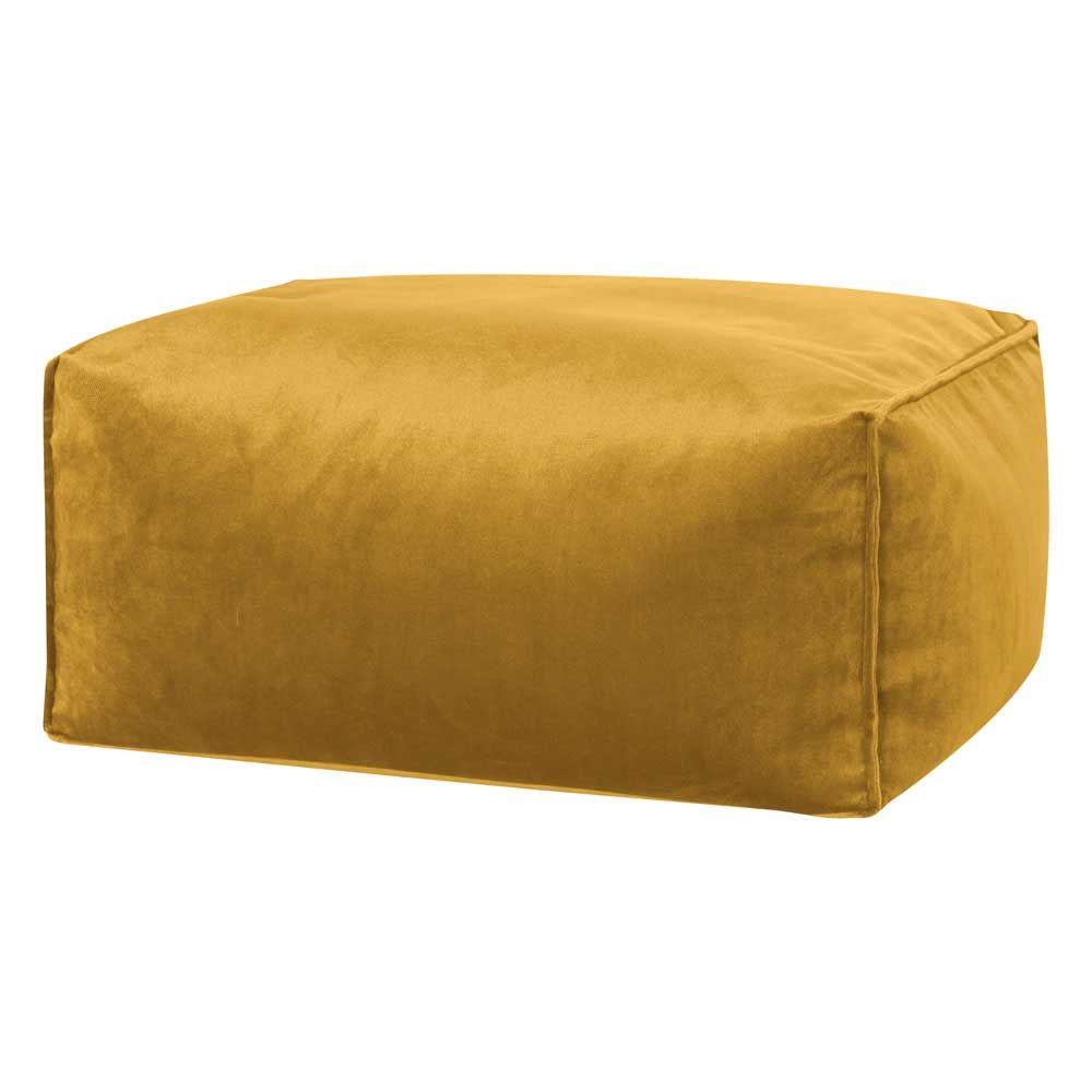 Pouf Rock Veluto brun produit moutarde