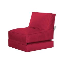 pouf fauteuil carré rouge