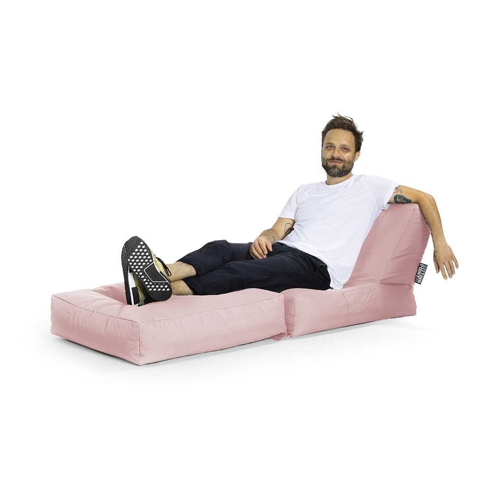 Pouf Twist Scuba rose Sitting Point