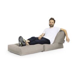 pouf khaki long salon