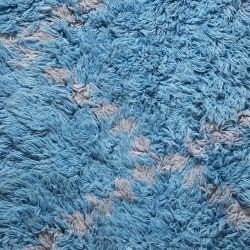 zoom produit tapis moelleux bleu