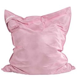 Pouf géant velours rose