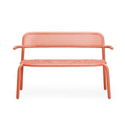 Banc deux places orange en alu