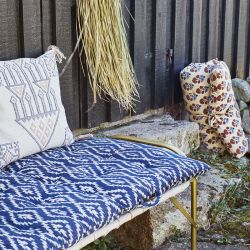 Matelas bleu en coton imprimé