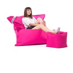 Pouf extérieur rose