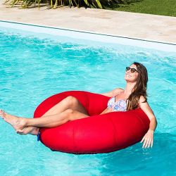 Bouée piscine roue rouge