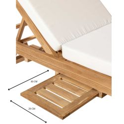 Bain de soleil beige et bois