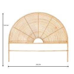 tête de lit 160 en rotin