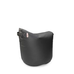 Pouf noir cuir