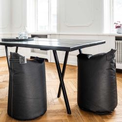 Pouf tabouret haut table cuir