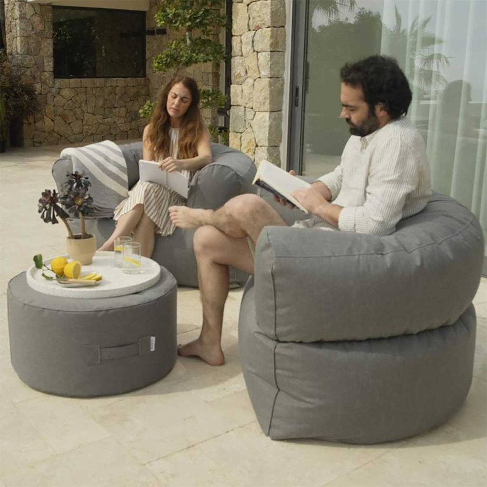 Fauteuil lounge cocooning gris