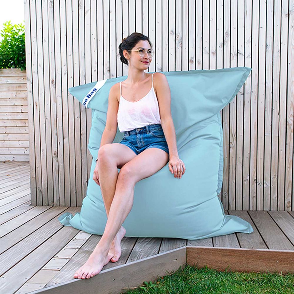 Pouf bleu clair original Pouf bleu clair original
