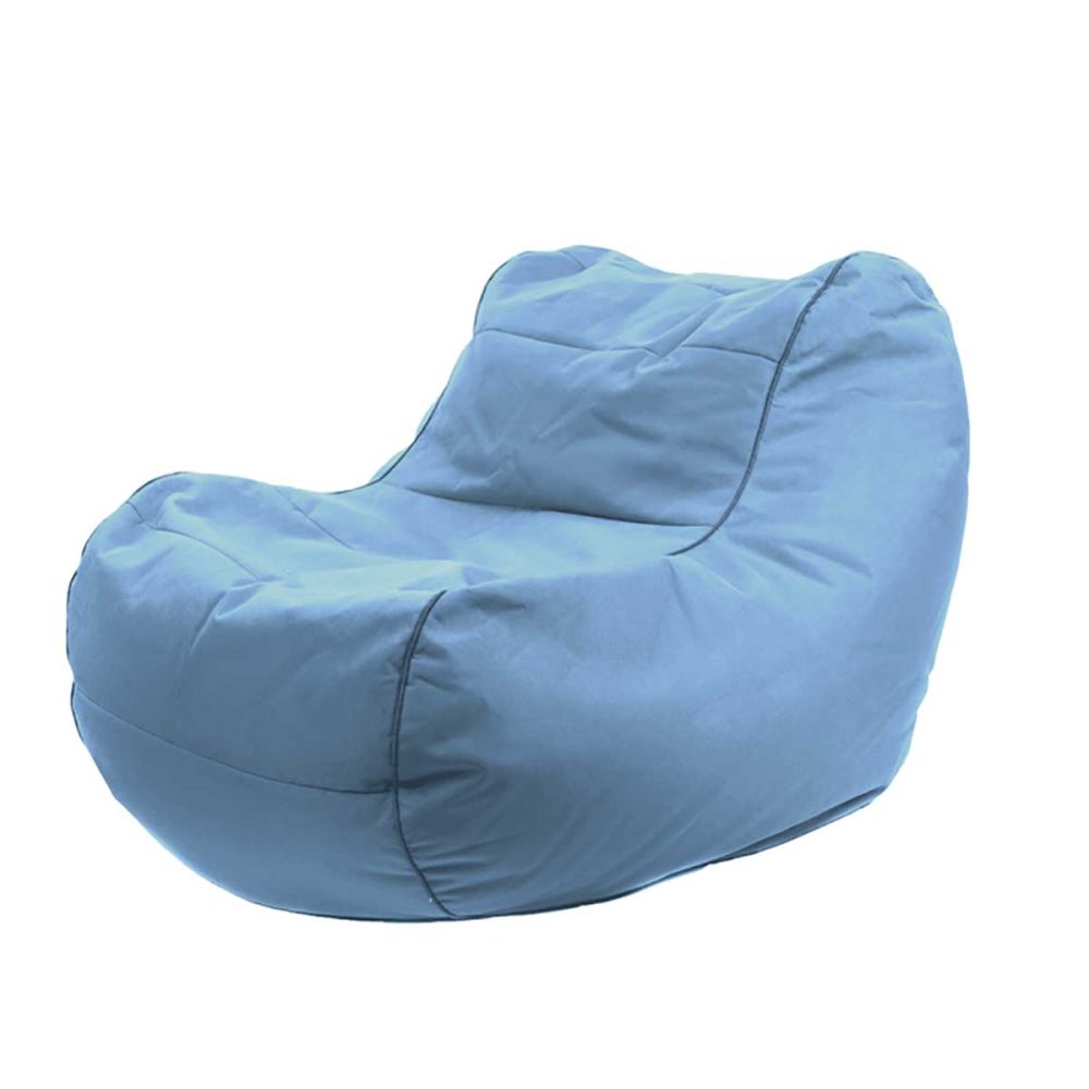 Pouf fauteuil extérieur bleu clair