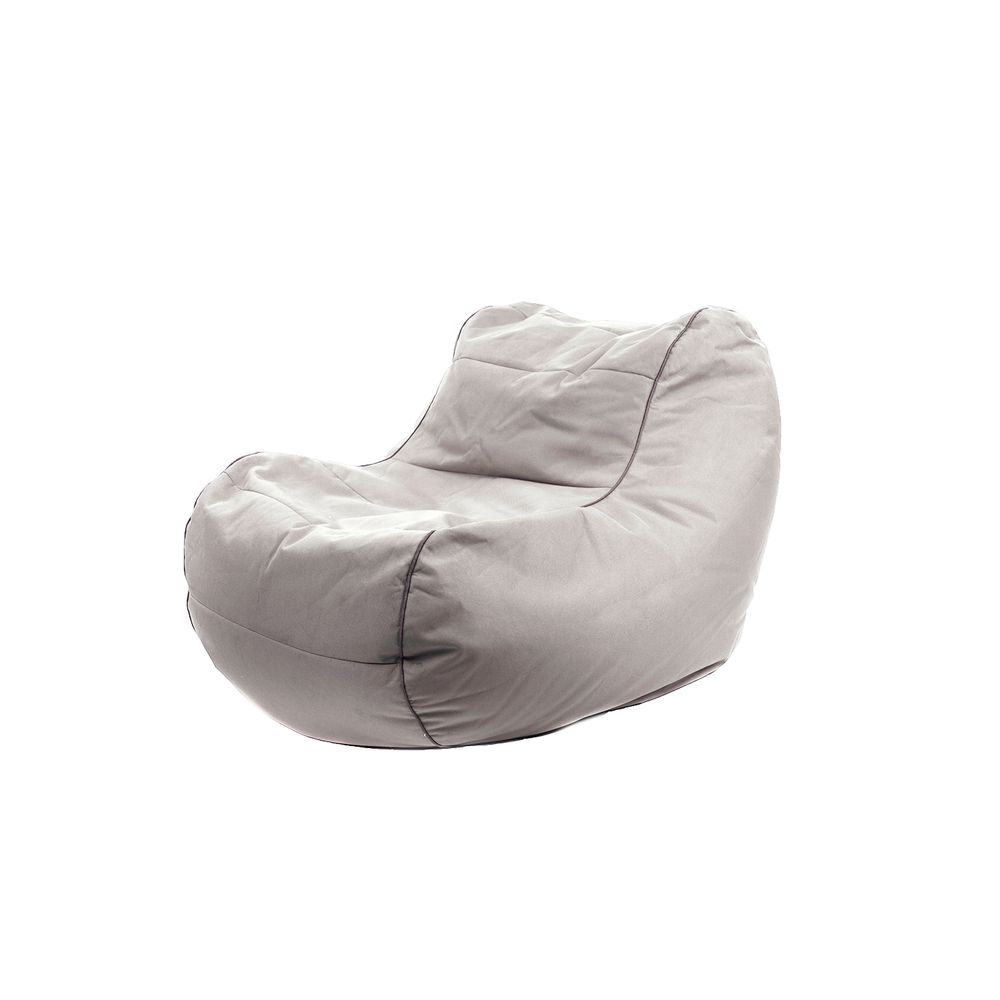 Pouf extérieur fauteuil gris perle