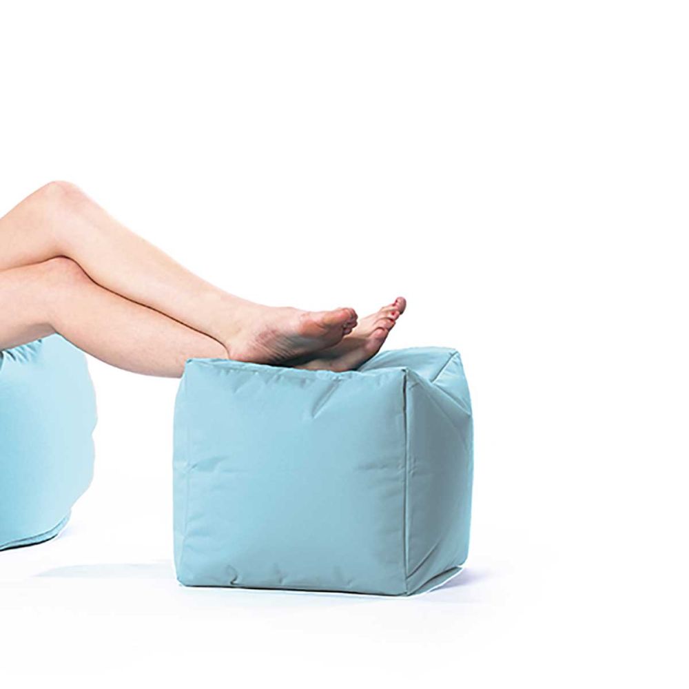 Pouf extérieur cube bleu Pouf extérieur cube bleu