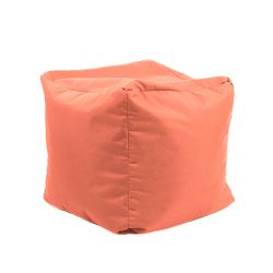 Pouf cube orange clair waterproof