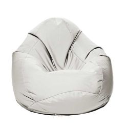 Pouf extérieur gris perle