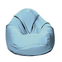 Pouf poire bleu flocon