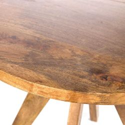 Table basse ronde bois brut